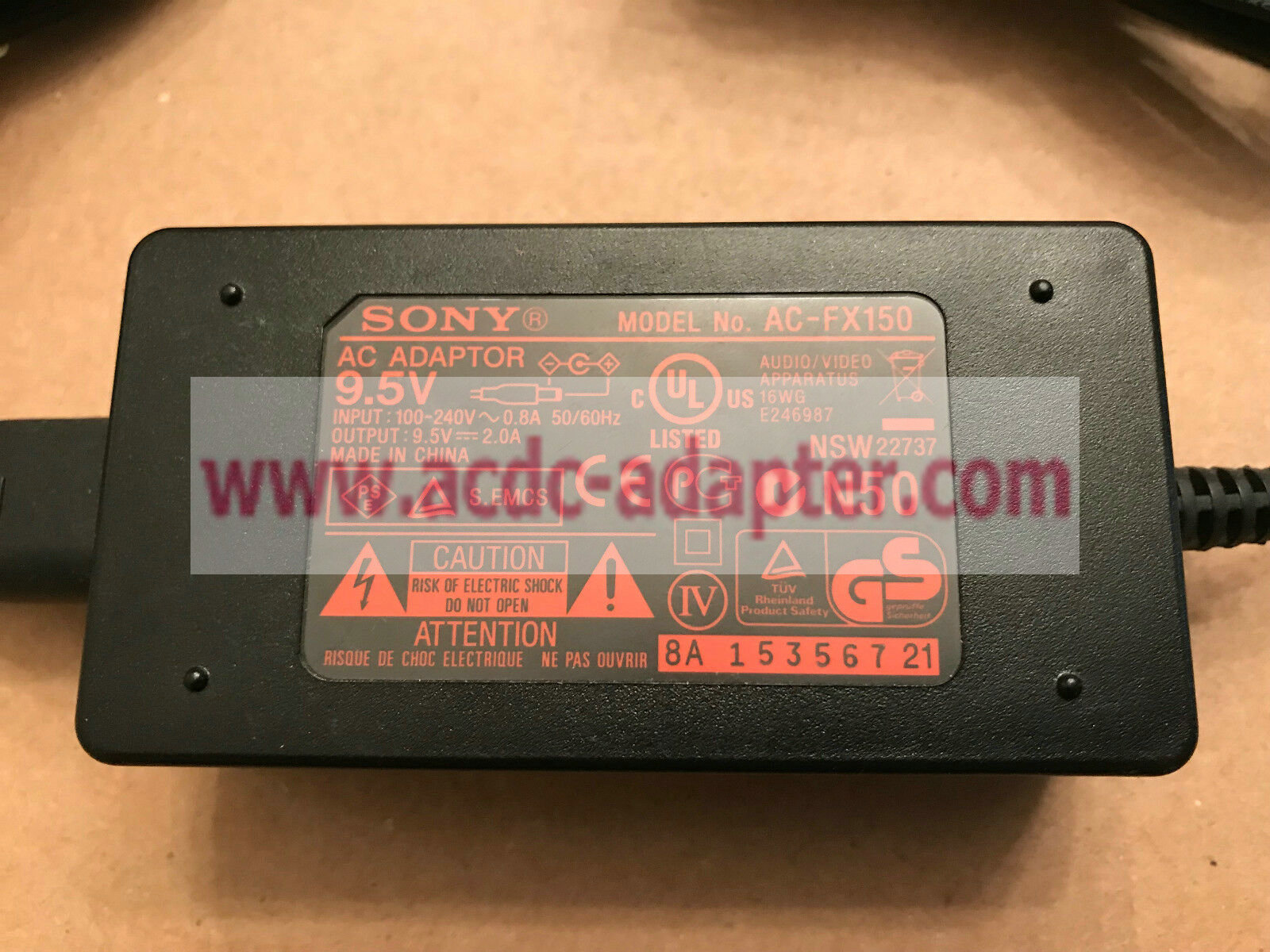 Original 9V DC 1.5A Sony AC-FX150 Charger AC Adapter - Click Image to Close